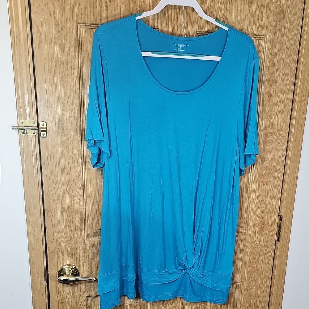 Catherines Aqua Blue Women's Tunic Top